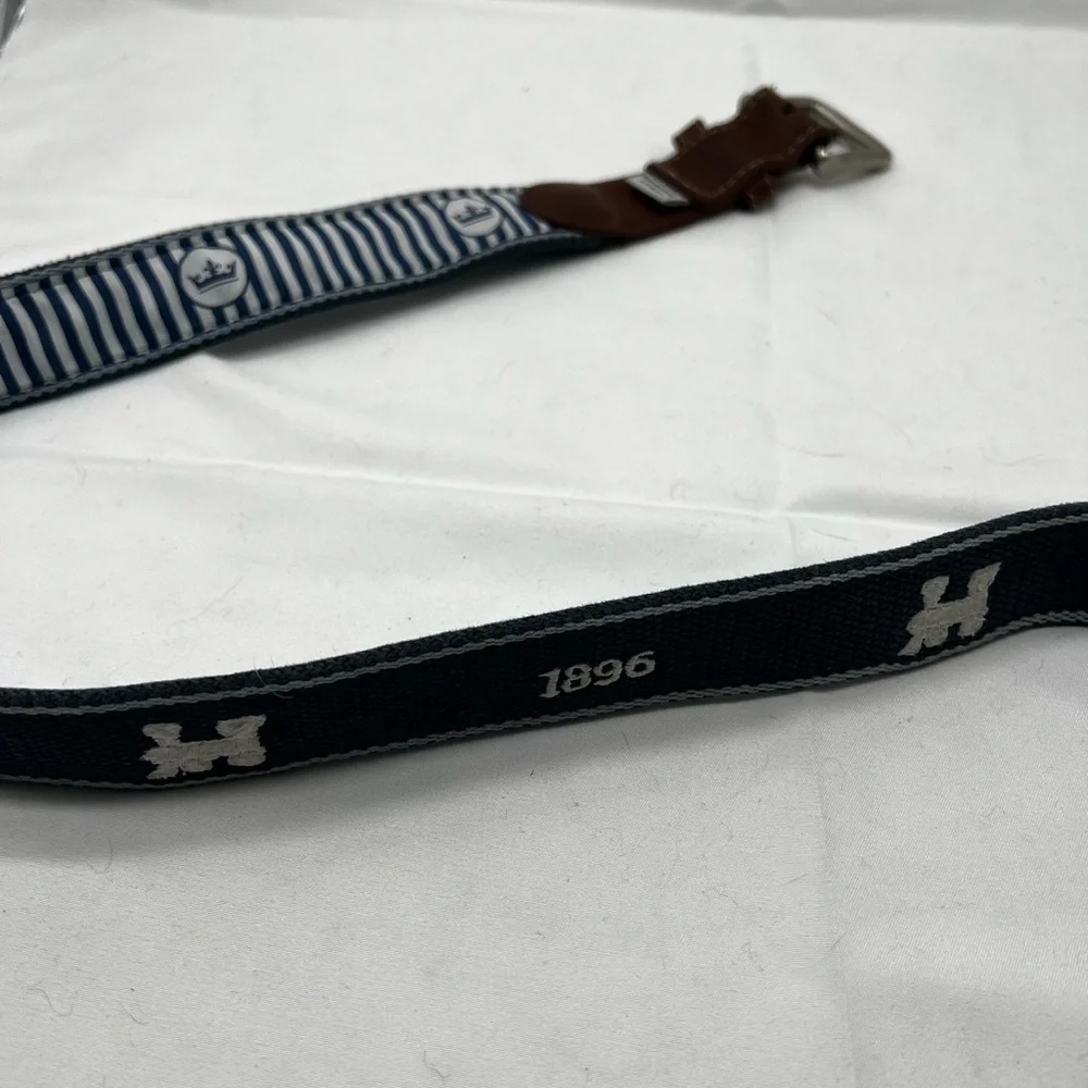 Peter Miller vintage logo belt train embroidery 39” long